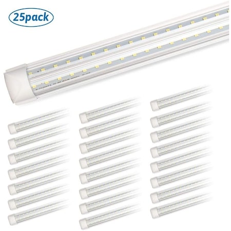 Homevenus T8 4 ft V-Shape Integrated LED Tube Lights with fixture, 25 Pack VF-T8-25